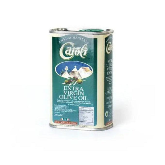 EXTRA VIRGIN OLIVE OIL “ANTICA MASSERIA CAROLI” Cold Pressed 250ml Tin - Zappelloni Imports
