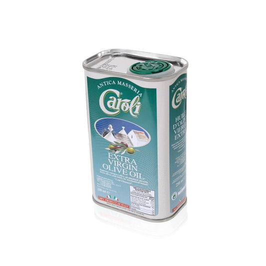 EXTRA VIRGIN OLIVE OIL “ANTICA MASSERIA CAROLI” Cold Pressed 250ml Tin - Zappelloni Imports