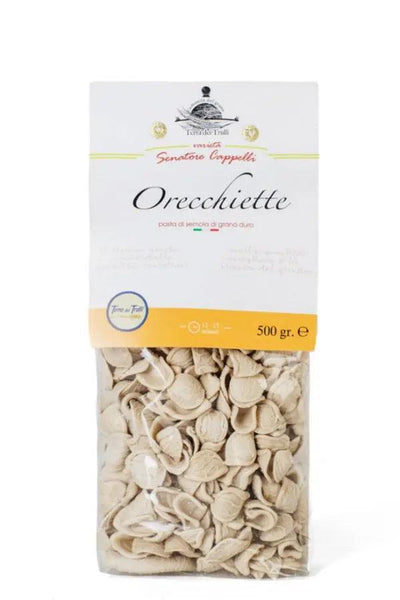 Traditional Italian Pasta made with Senatore Cappelli Wheat Orecchiette slow-dried durum semolina pasta - Zappelloni Imports