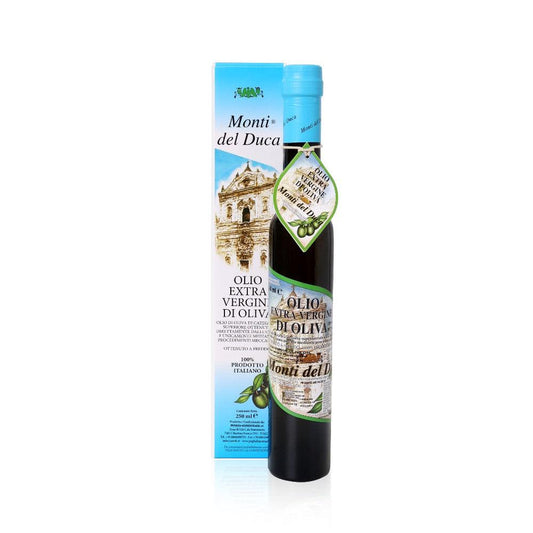 EXTRA VIRGIN OLIVE OIL “MONTI DEL DUCA” Soft Aroma Cold Pressed 250ML - Zappelloni Imports